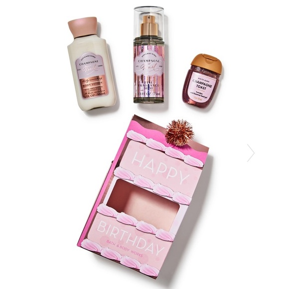 🆕🎂 BATH & BODY WORKS HAPPY BIRTHDAY “CHAMPAGNE TOAST” MINI GIFT SET. BRAND NEW! - Picture 1 of 5